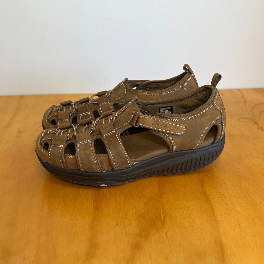 Skechers Sandal Shape Ups Sport Trim Step Brown Fisherman Women's Size 10